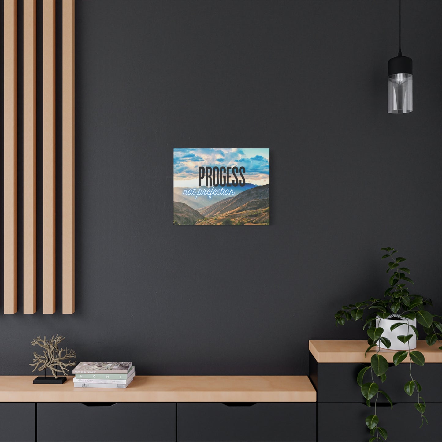 "Progress Not Perfection" – Motivational Wall Art Print – Inspirational Quote for Home, Office, or Studio Décor