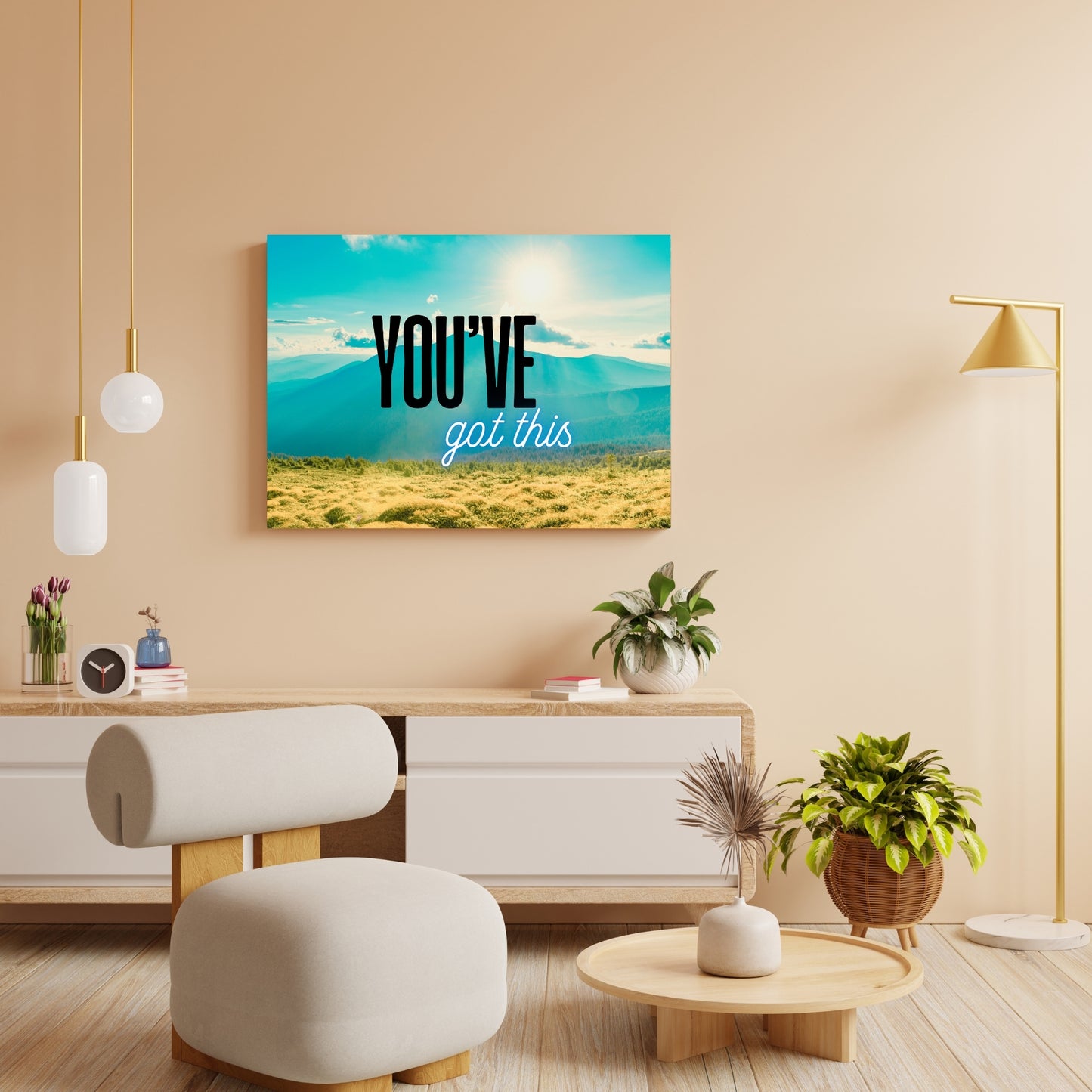 Inspirational Wall Art – Motivational Canvas Print with Quote 'You Got This' – Uplifting Decor for Home or Office