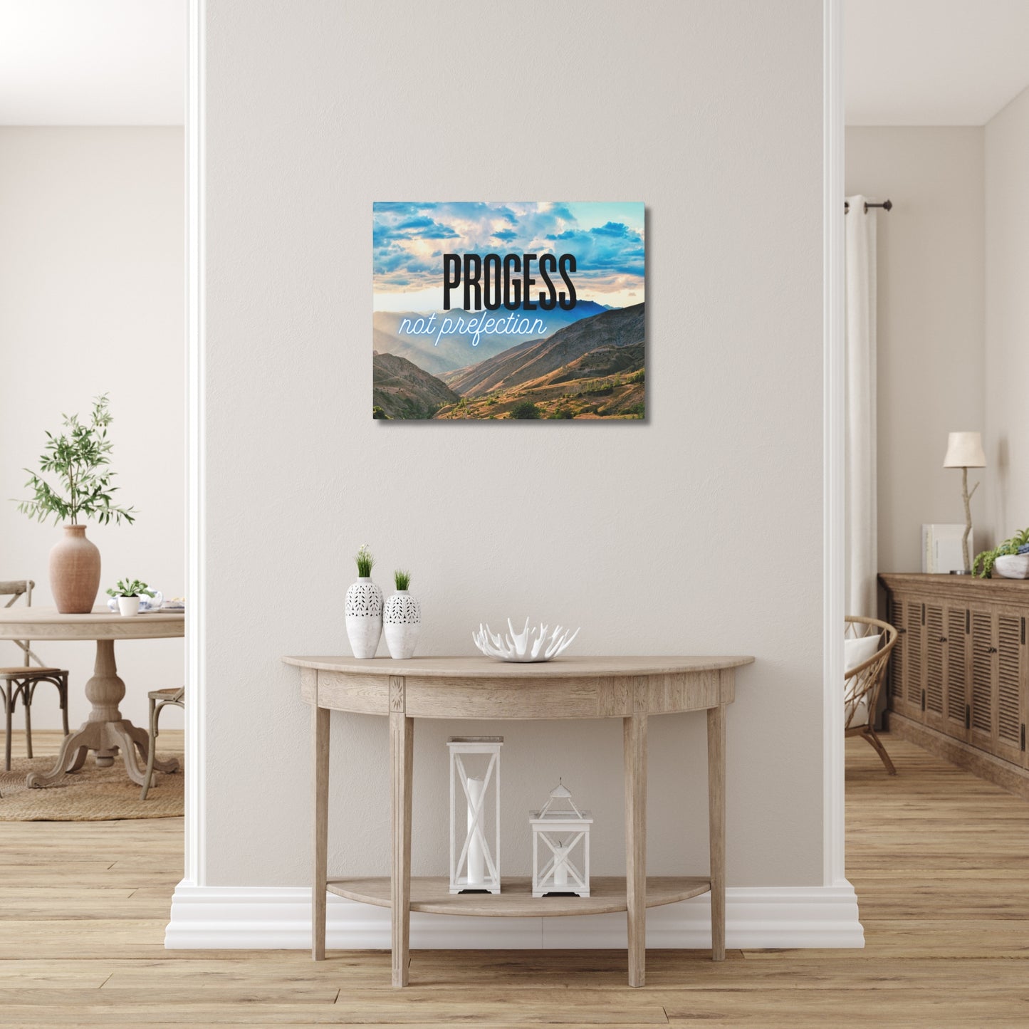 "Progress Not Perfection" – Motivational Wall Art Print – Inspirational Quote for Home, Office, or Studio Décor