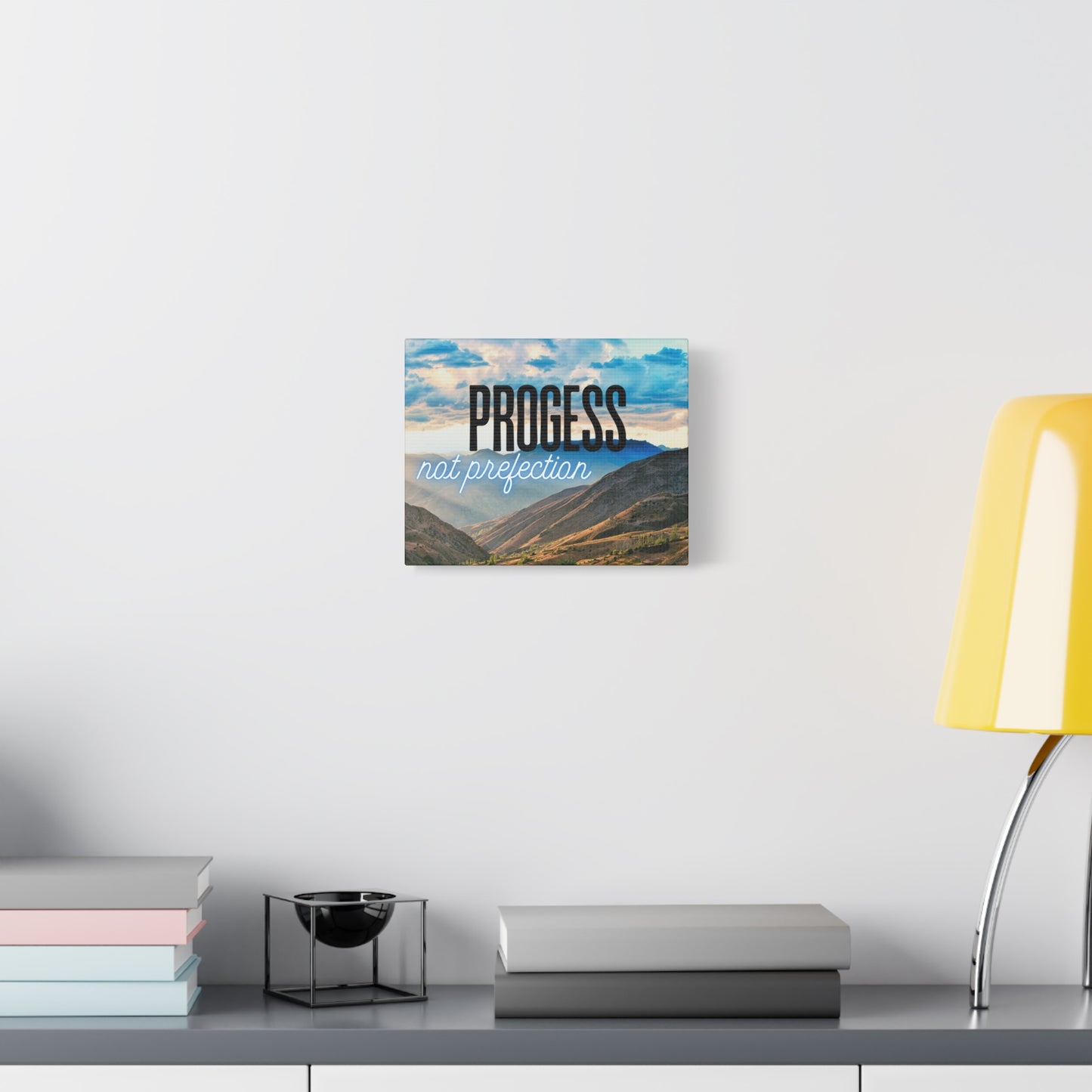 "Progress Not Perfection" – Motivational Wall Art Print – Inspirational Quote for Home, Office, or Studio Décor