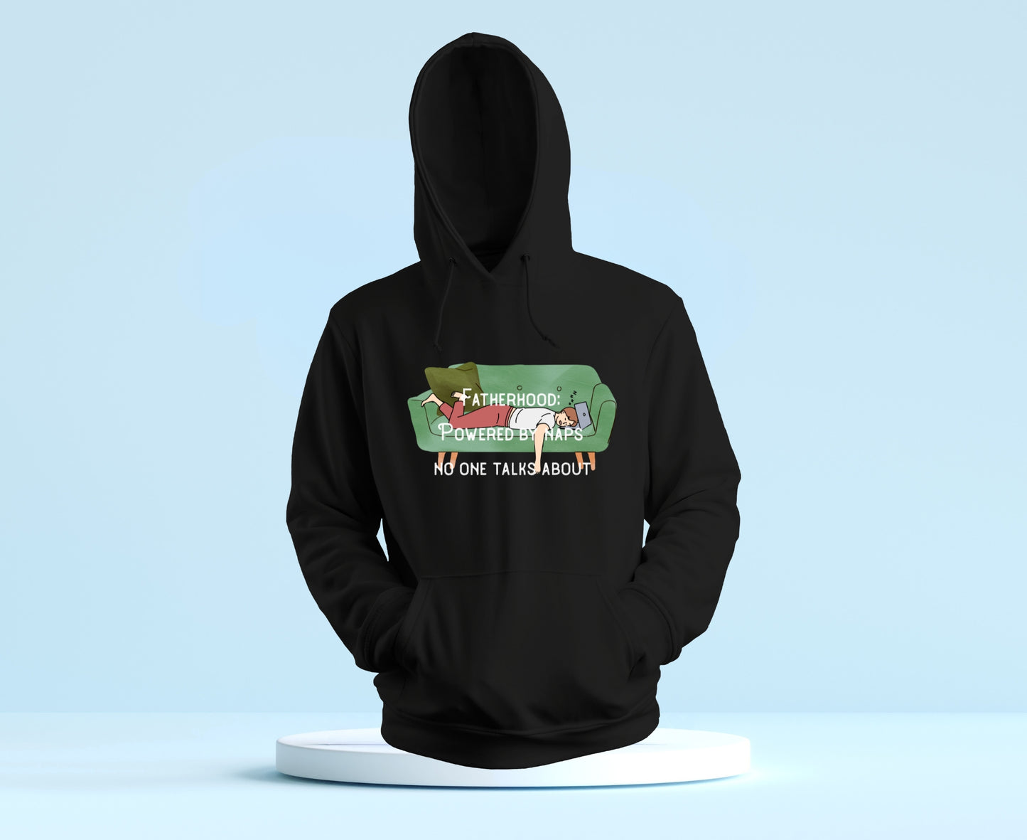 Champion Dad Hoodie – 'Fatherhood: Powered by Naps No One Talks About'" | Funny Father's Day Sweatshirt