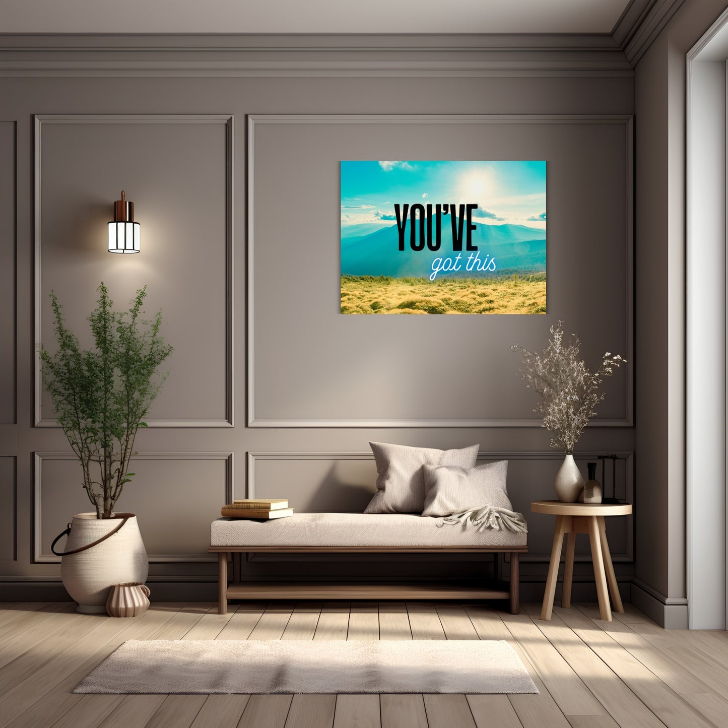 Inspirational Wall Art – Motivational Canvas Print with Quote 'You Got This' – Uplifting Decor for Home or Office