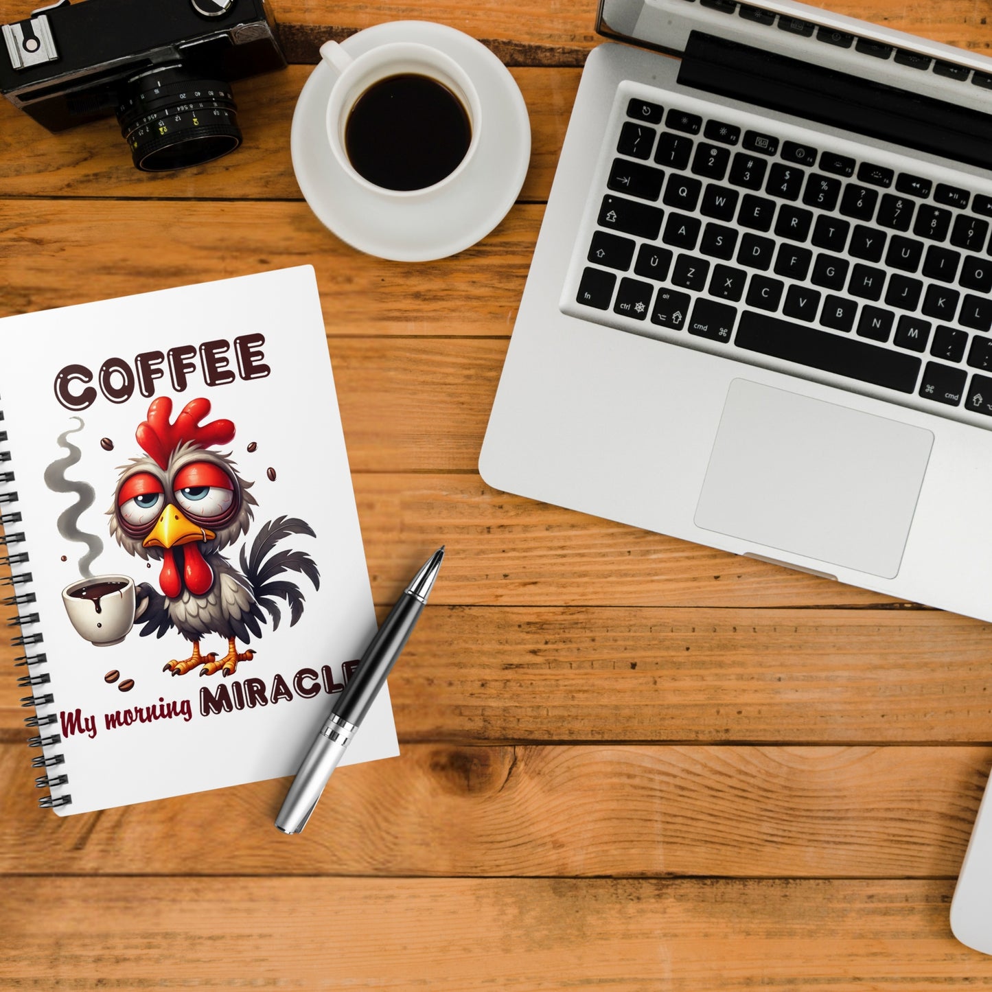 Funny Coffee Lover Spiral Notebook - My Morning Miracle