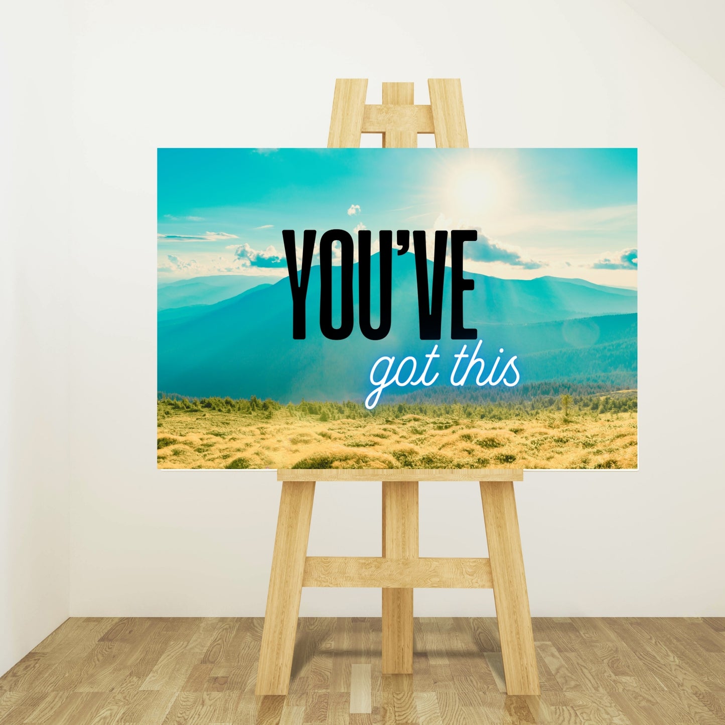 Inspirational Wall Art – Motivational Canvas Print with Quote 'You Got This' – Uplifting Decor for Home or Office
