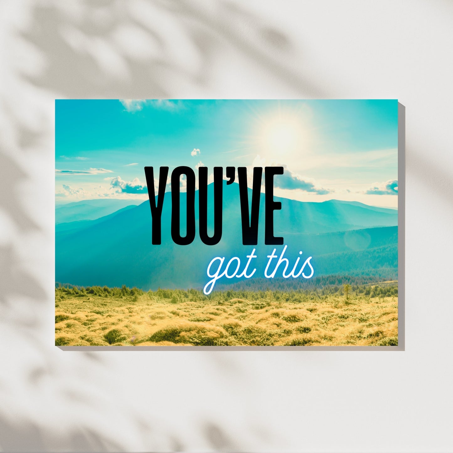 Inspirational Wall Art – Motivational Canvas Print with Quote 'You Got This' – Uplifting Decor for Home or Office