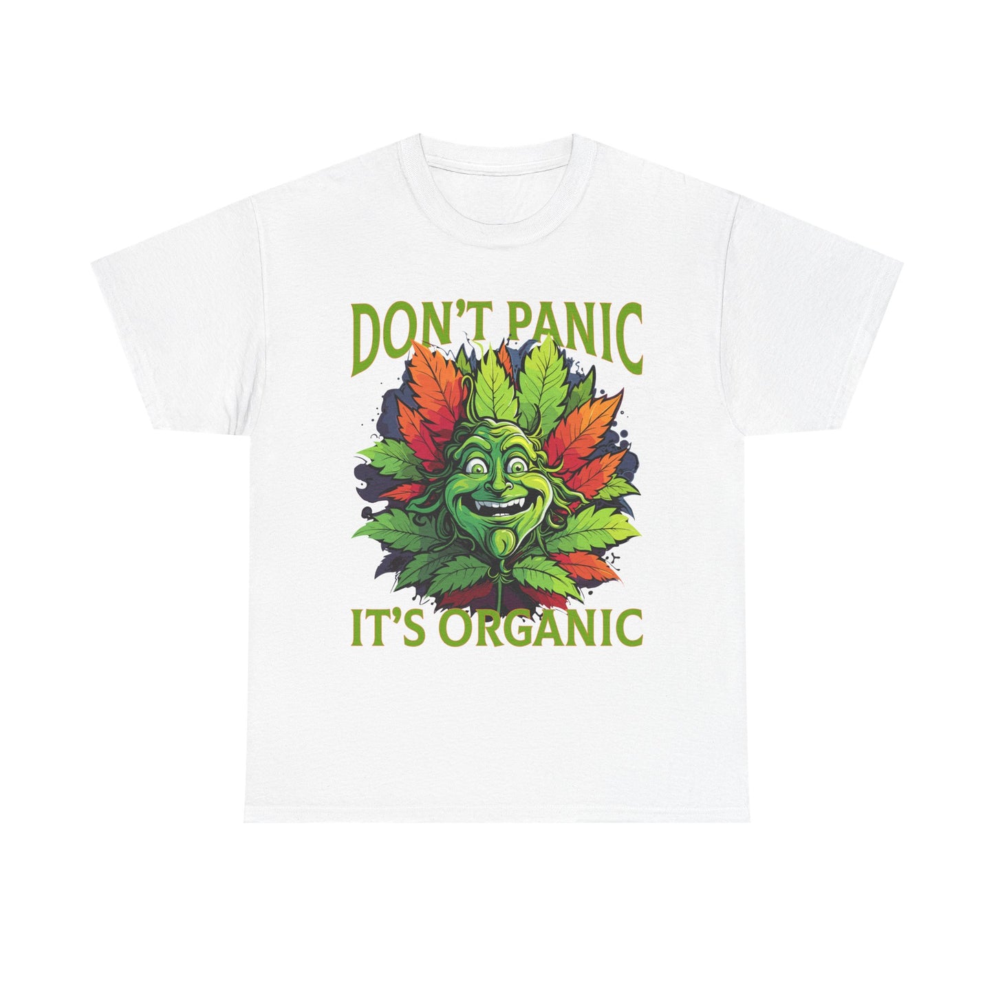 Don't Panic It's Organic Unisex Heavy Cotton Tee - Fun & Eco-Friendly Shirt