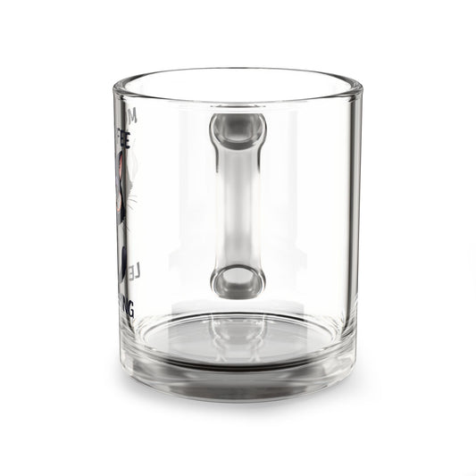 Funny Cat Glass Mug - 10oz, Perfect for Coffee Lovers