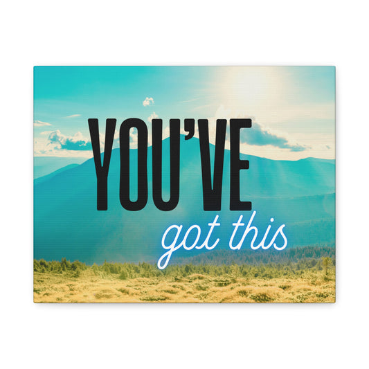 Inspirational Wall Art – Motivational Canvas Print with Quote 'You Got This' – Uplifting Decor for Home or Office