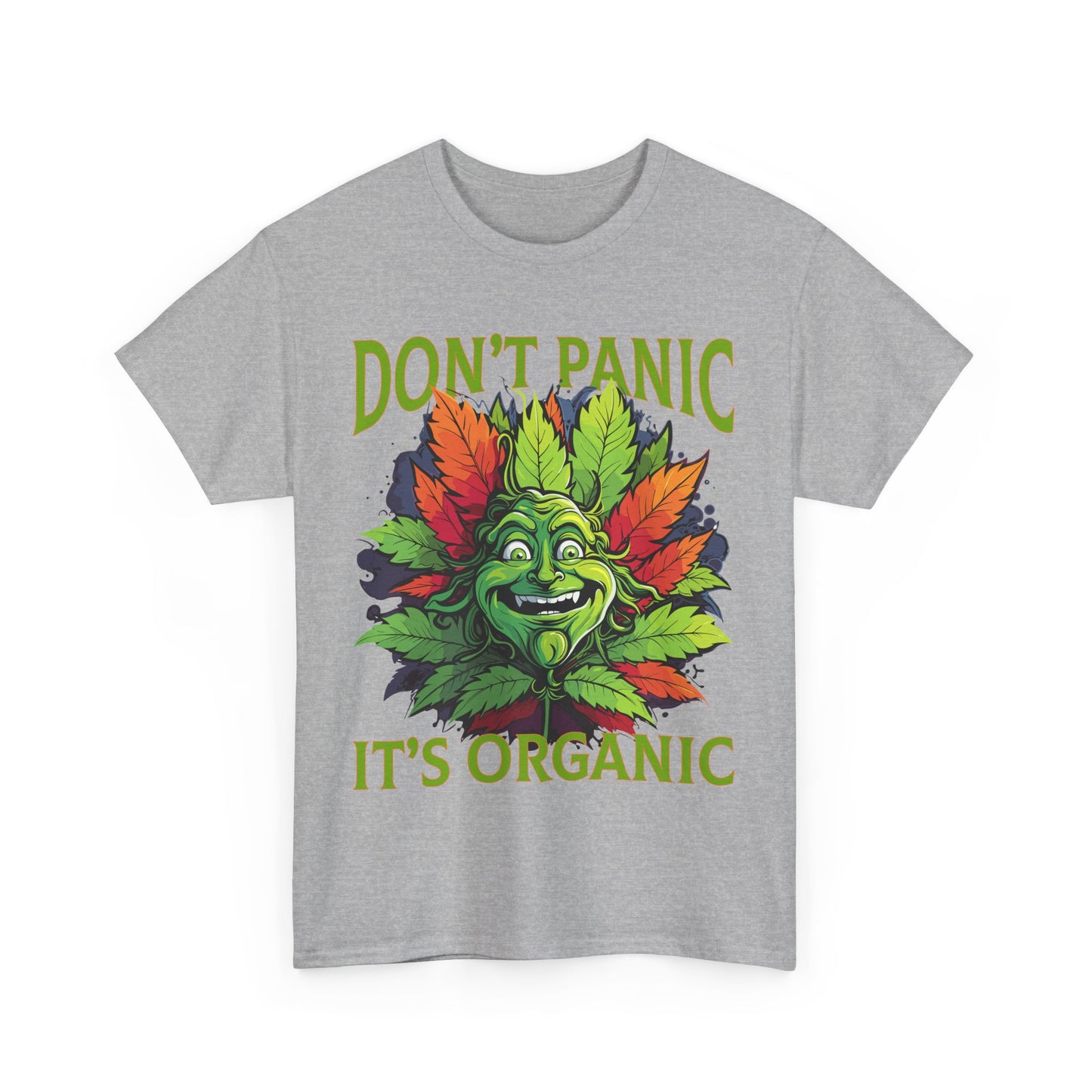 Don't Panic It's Organic Unisex Heavy Cotton Tee - Fun & Eco-Friendly Shirt