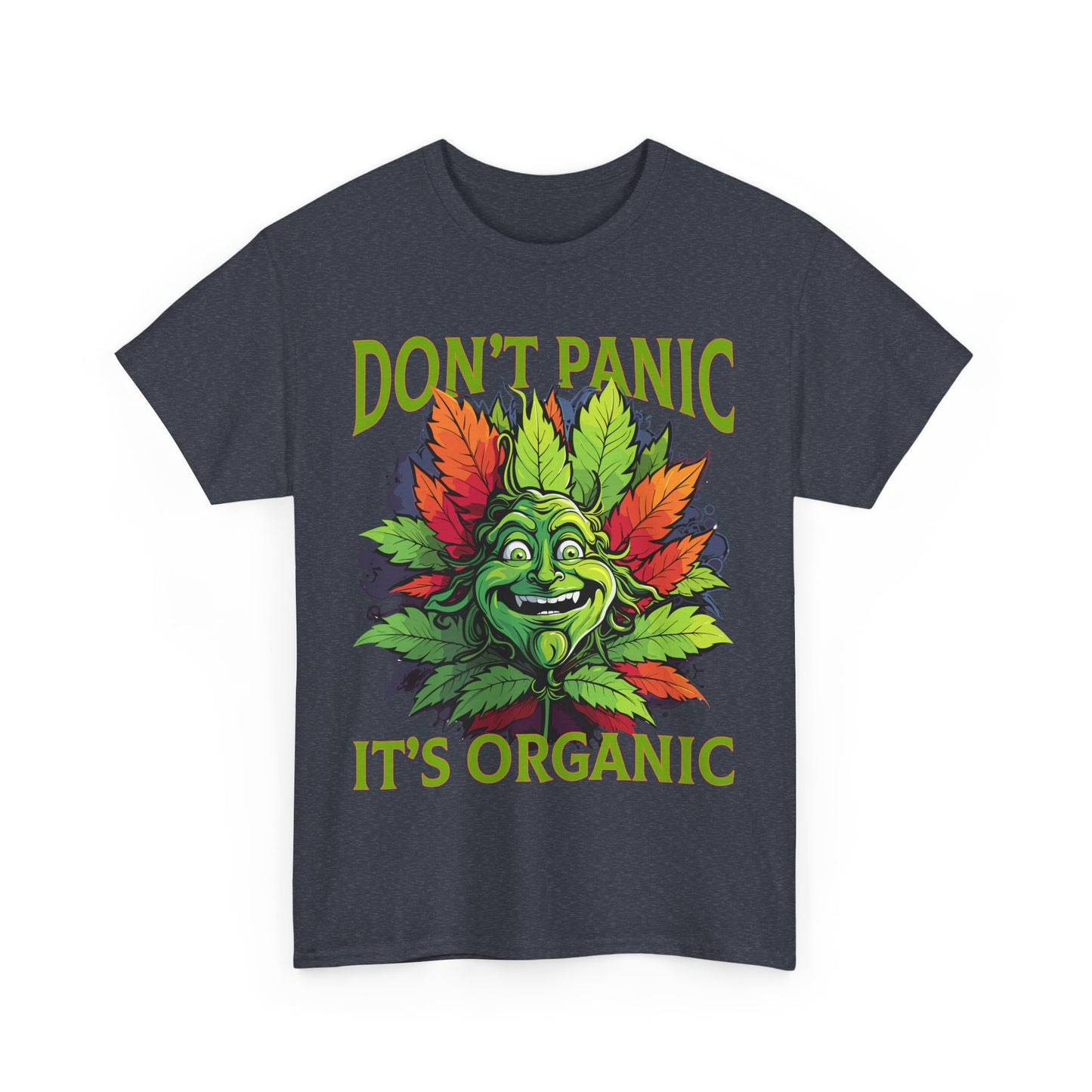 Don't Panic It's Organic Unisex Heavy Cotton Tee - Fun & Eco-Friendly Shirt