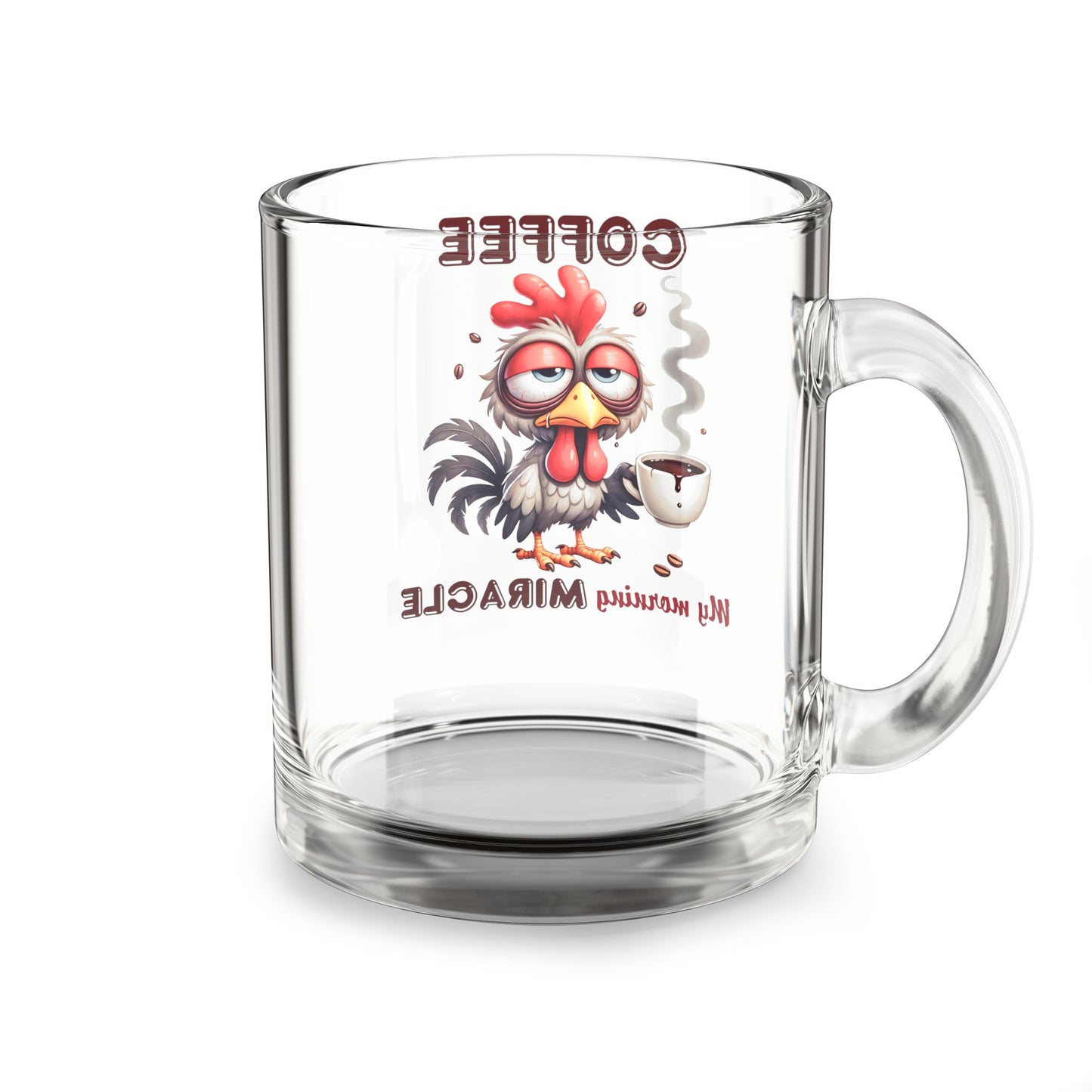 ☕ "My Morning Miracle" – Funny 10oz Glass Coffee Mug