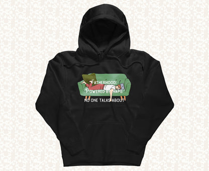 Champion Dad Hoodie – 'Fatherhood: Powered by Naps No One Talks About'" | Funny Father's Day Sweatshirt