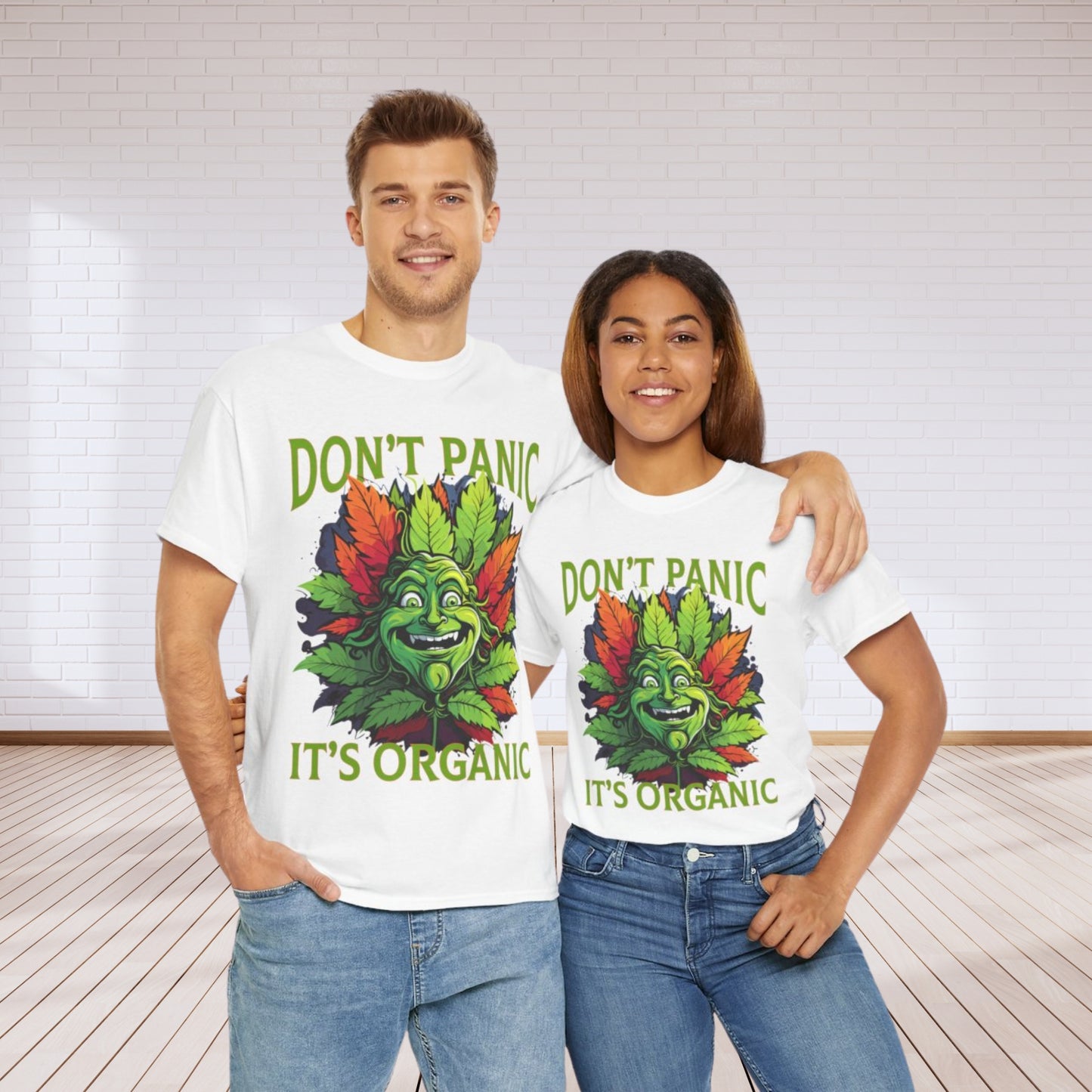 Don't Panic It's Organic Unisex Heavy Cotton Tee - Fun & Eco-Friendly Shirt