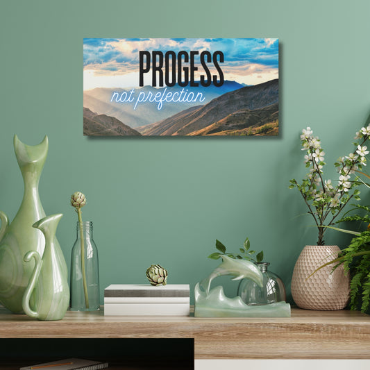 "Progress Not Perfection" – Motivational Wall Art Print – Inspirational Quote for Home, Office, or Studio Décor