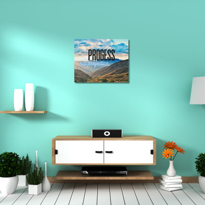 "Progress Not Perfection" – Motivational Wall Art Print – Inspirational Quote for Home, Office, or Studio Décor