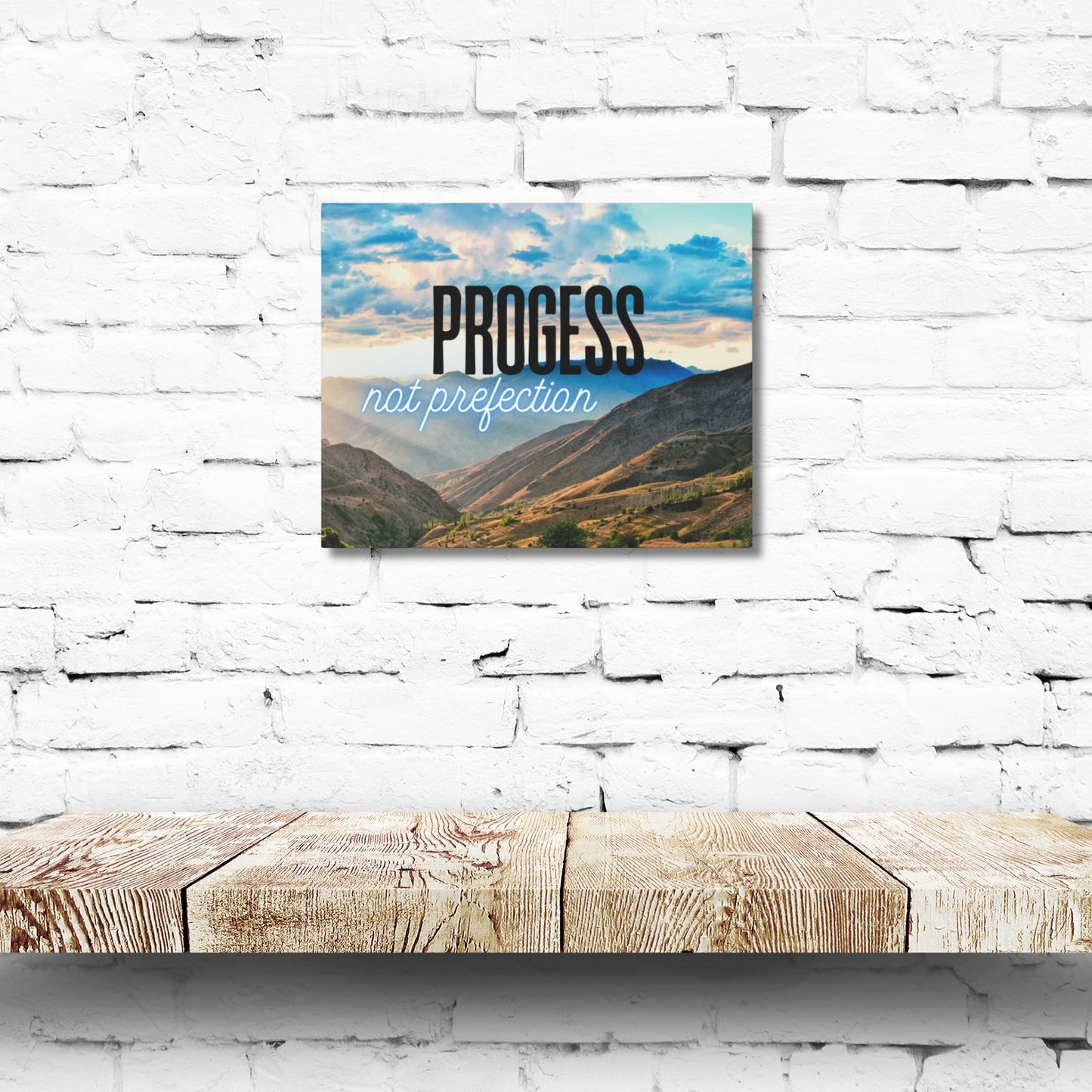 "Progress Not Perfection" – Motivational Wall Art Print – Inspirational Quote for Home, Office, or Studio Décor