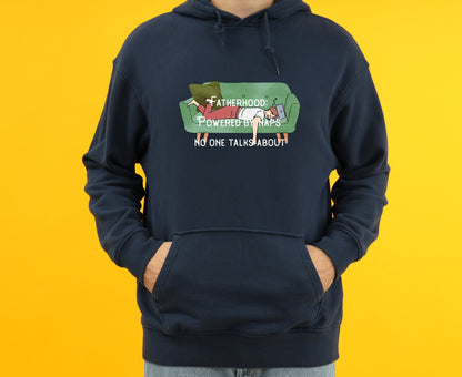 Champion Dad Hoodie – 'Fatherhood: Powered by Naps No One Talks About'" | Funny Father's Day Sweatshirt