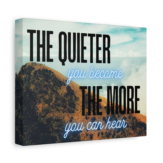 Mindfulness Wall Art – Inspirational Quote Print “The Quieter You Become, The More You Can Hear” – Zen Decor for Meditation, Office, or Yoga Room